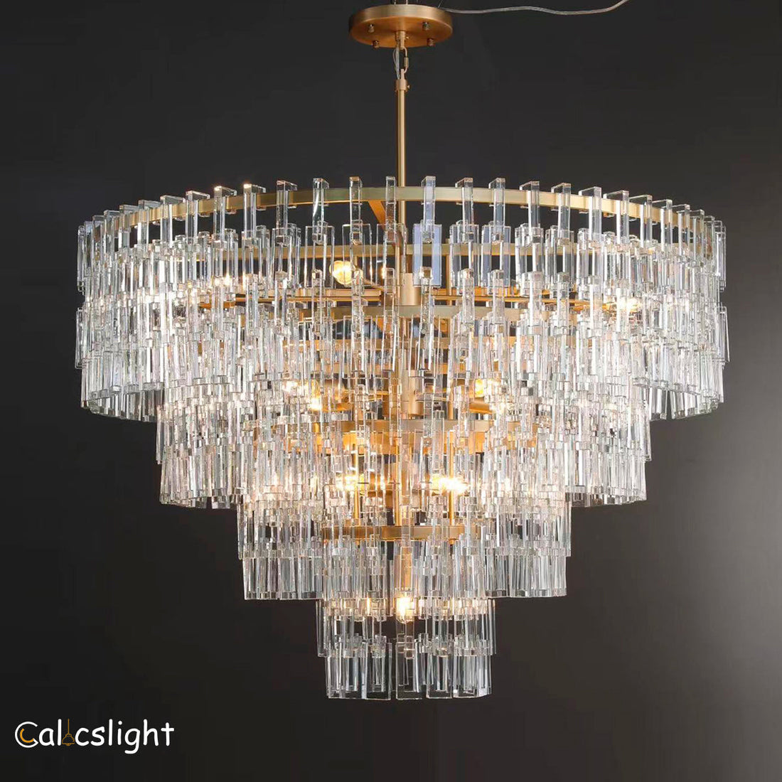 Marvella Tier K9 Crystal Round Chandelier  48"