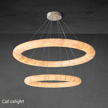Ricco Lisse Two-Tiered Round Chandelier 61"
