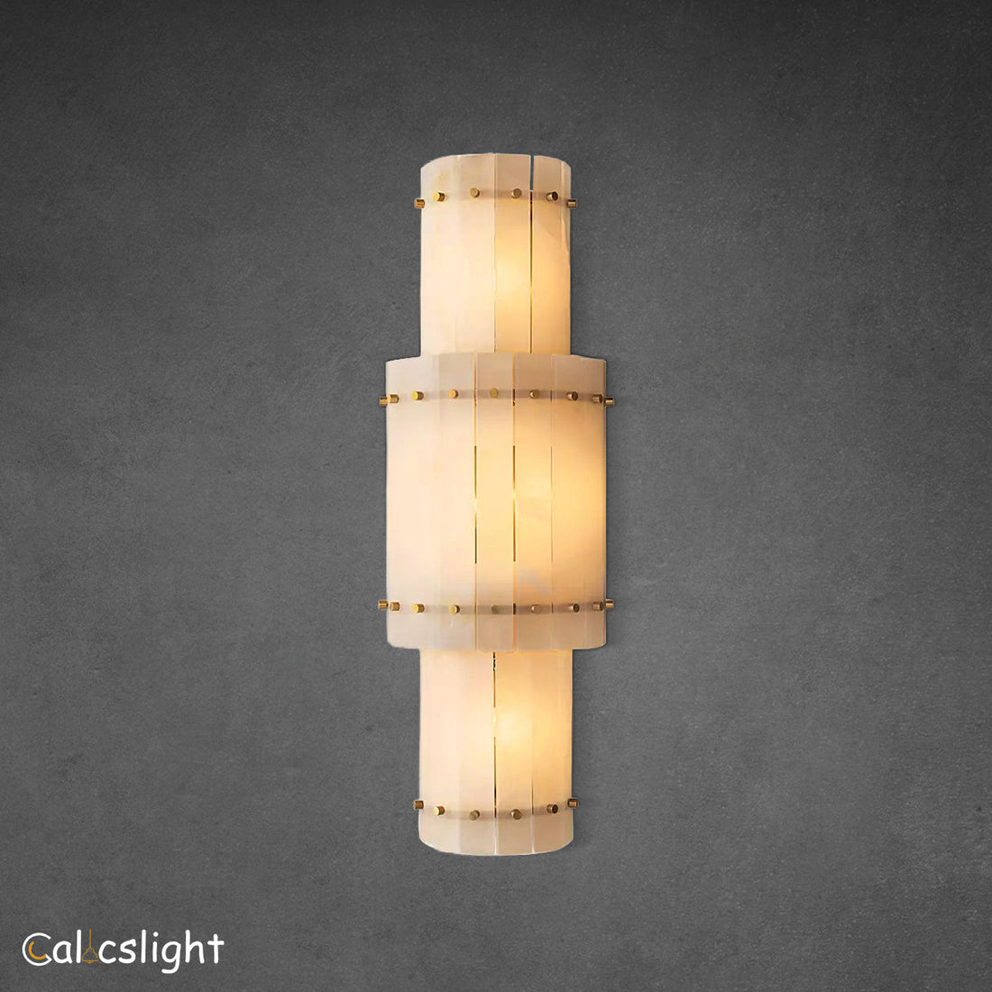 Marcus Alabaster Grand Round Sconce
