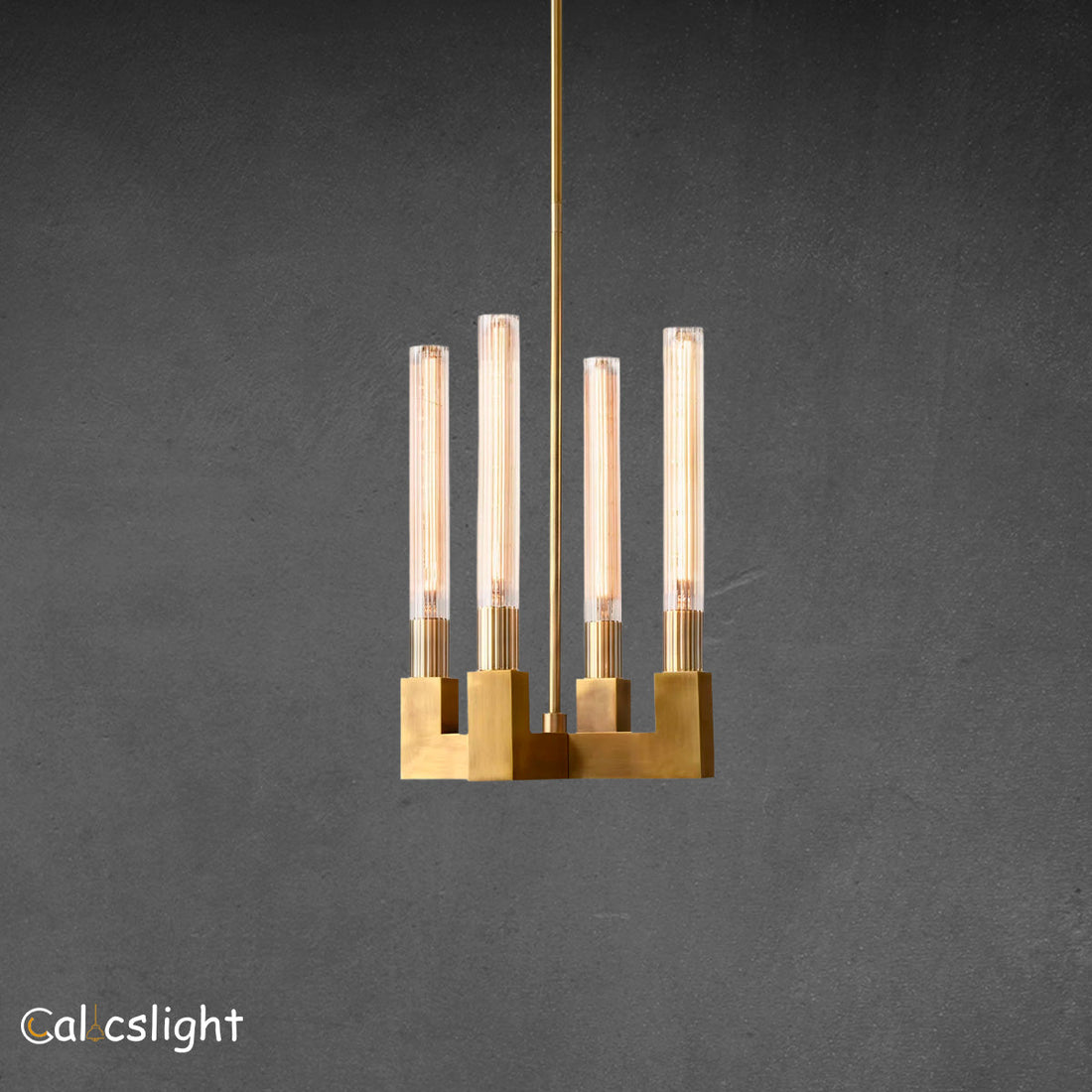 Candlestick Brass Pendant  12"