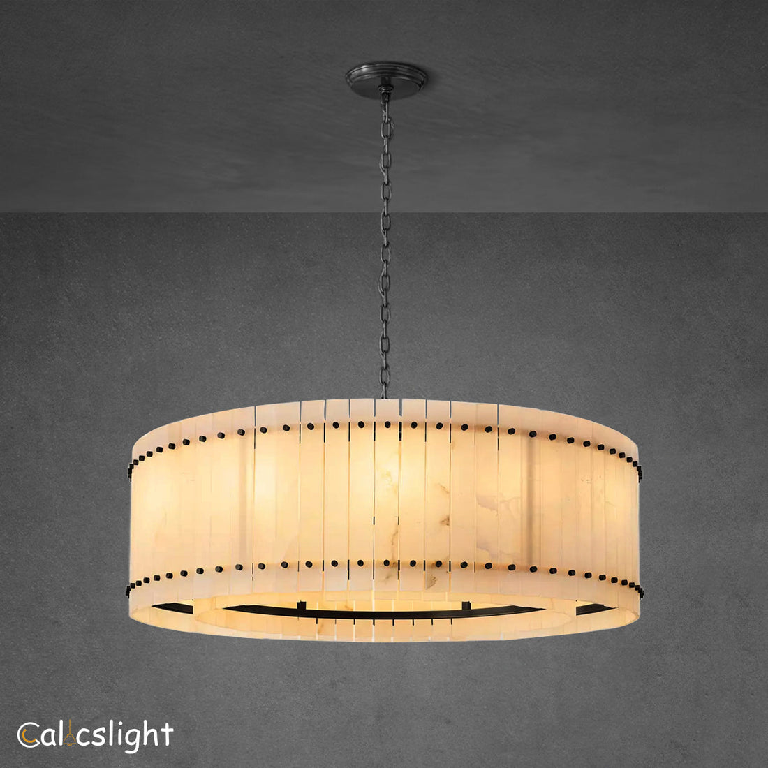 Marcus Alabaster Round Chandelier 48"