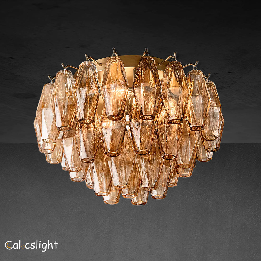 Chavelle Glass Round Flush Mount 17"
