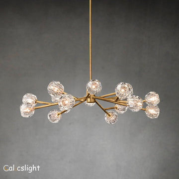 Bille De Crystal Ball Round Chandelier 48"