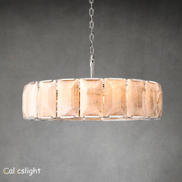 Holliy Calcite Round Chandelier D 43"