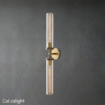 Lambrey Linear Grand Bedroom Glass Wall Sconce