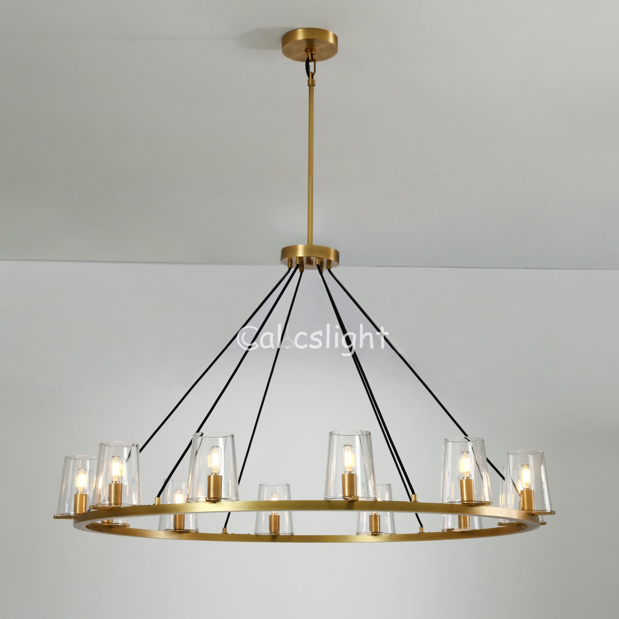 Pavence Clear Glass Round Chandelier 48"