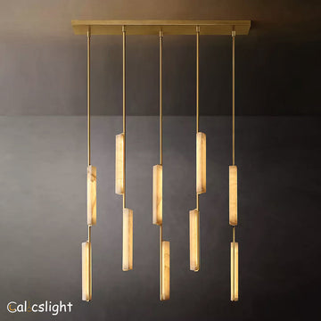 Aaron Alabaster Linear Chandelier 54"