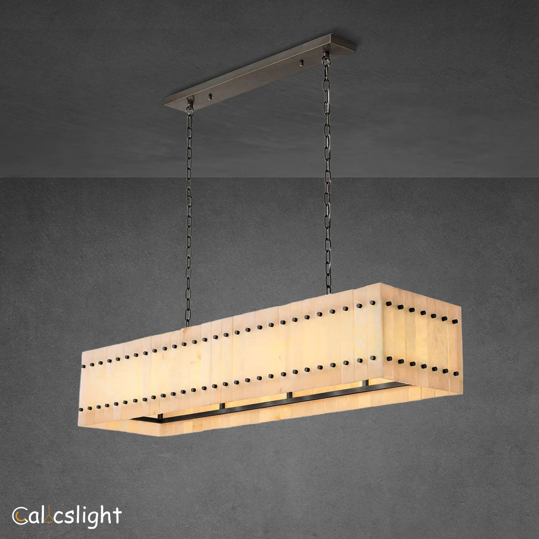 Marcus Alabaster Linear Chandelier 54"