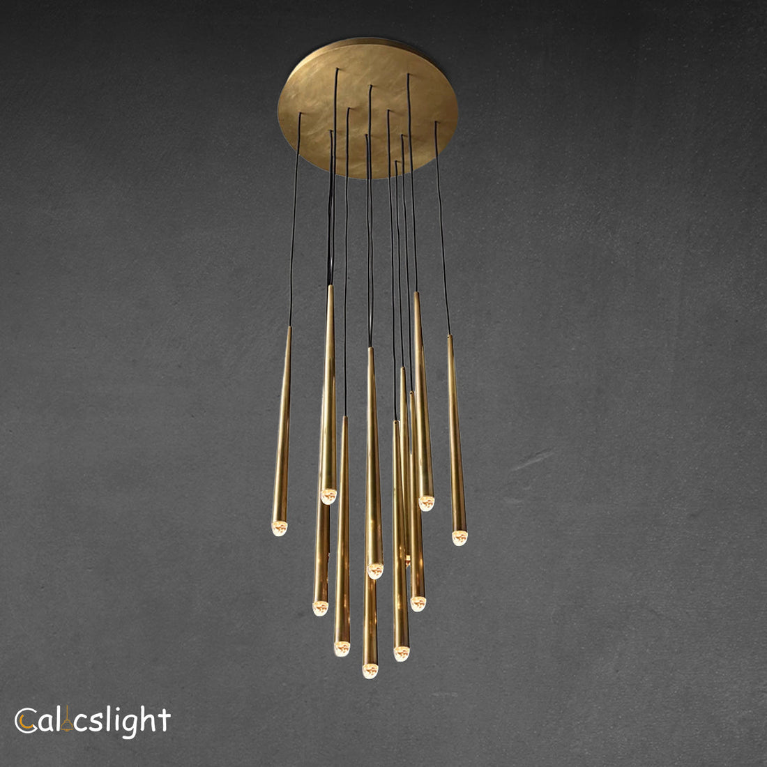 Aureline Brass Round Chandelier 30" 48"