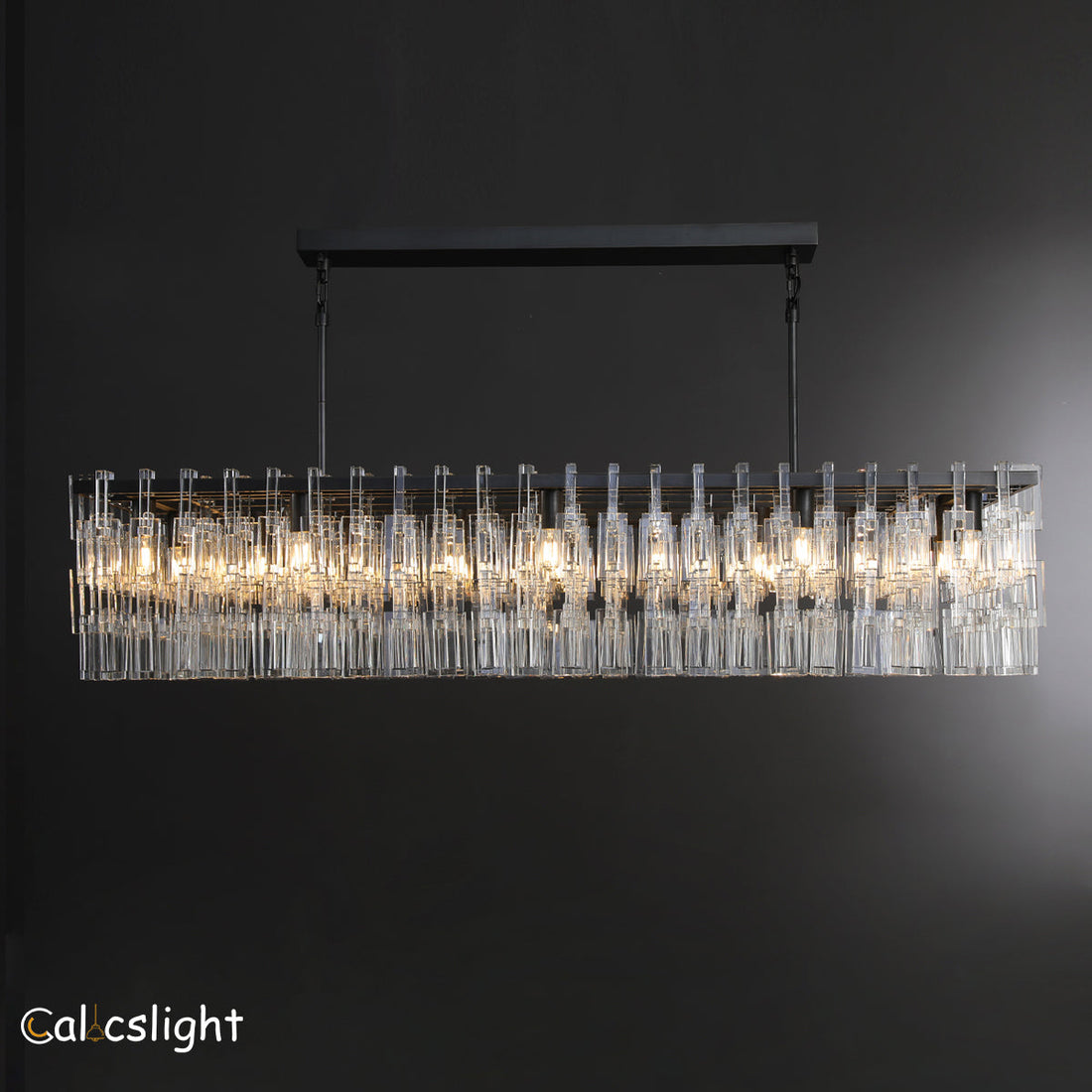 Marvella K9 Crystal Rectangular Chandelier 60"