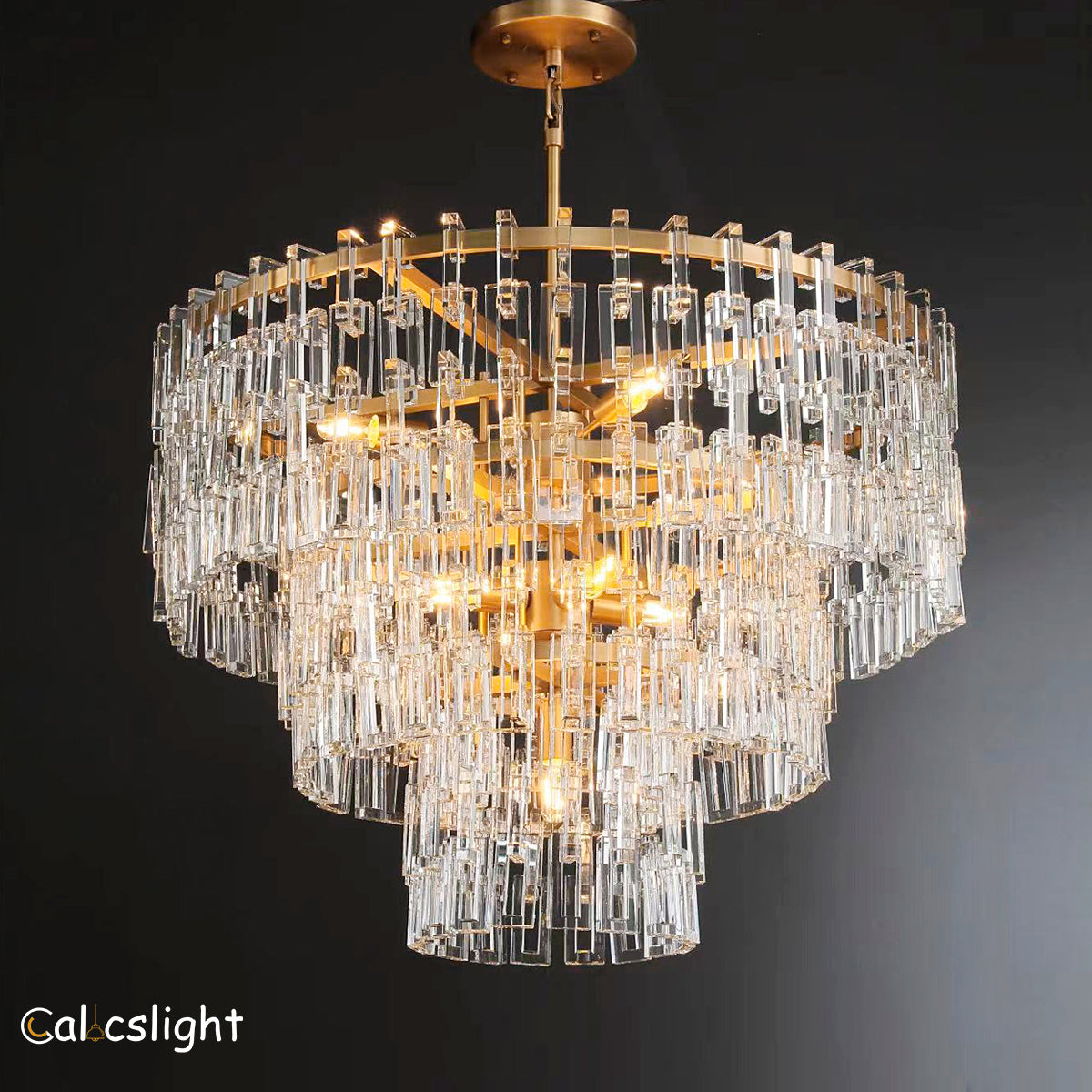 Marvella Tier K9 Crystal Round Chandelier  48"