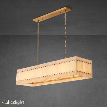 Marcus Alabaster Linear Chandelier 54"