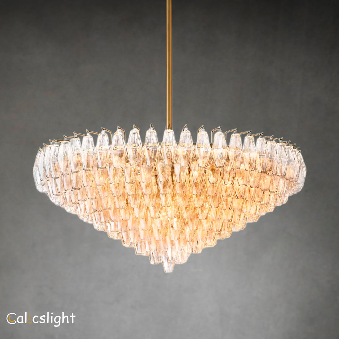 Chavelle Glass Tiered Round Chandelier 37"