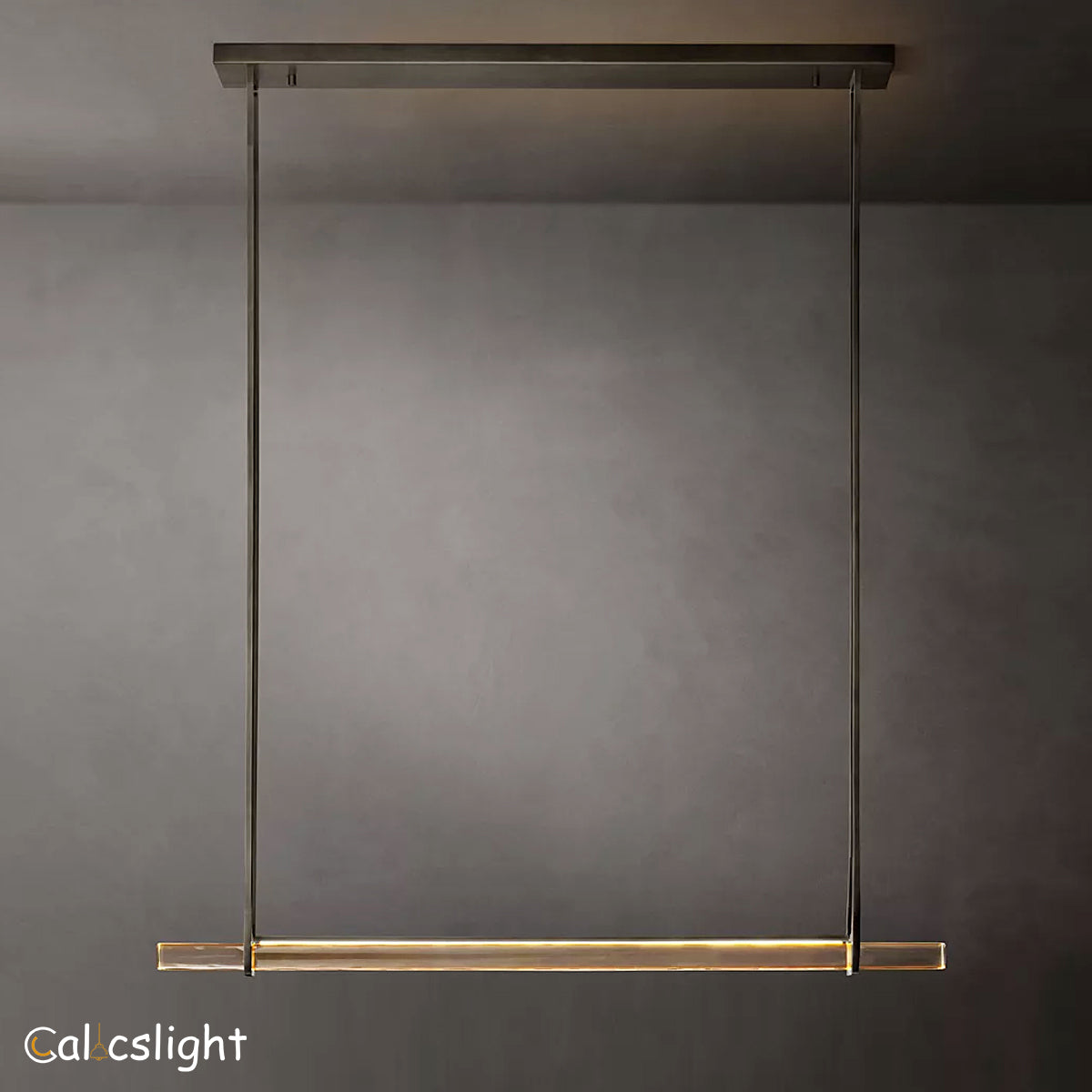 Aaron Crystal Single Bar Linear Chandelier 60"