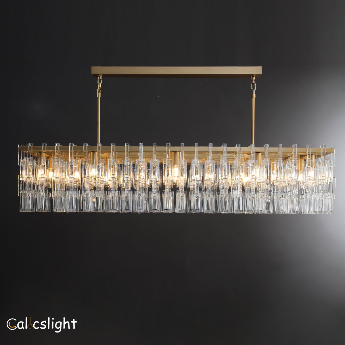 Marvella K9 Crystal Rectangular Chandelier 60"