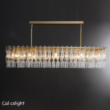 Marvella K9 Crystal Rectangular Chandelier 60"