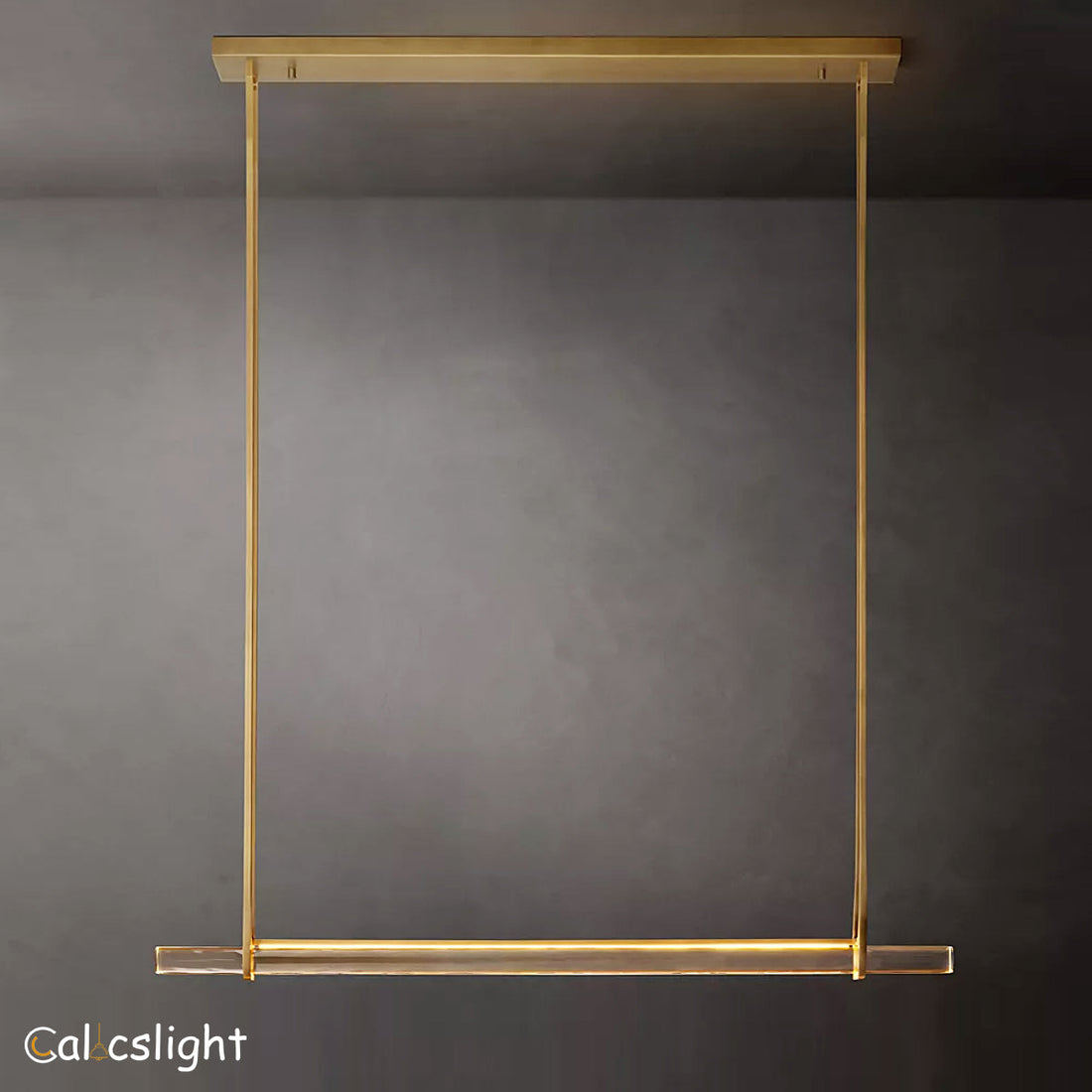 Aaron Crystal Single Bar Linear Chandelier 60"