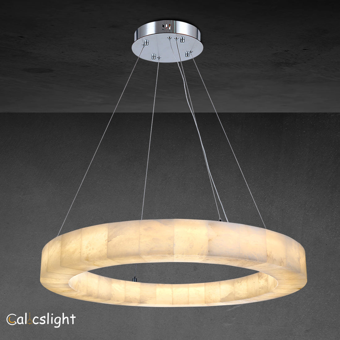 Raines Alabaster Round Chandelier 40"
