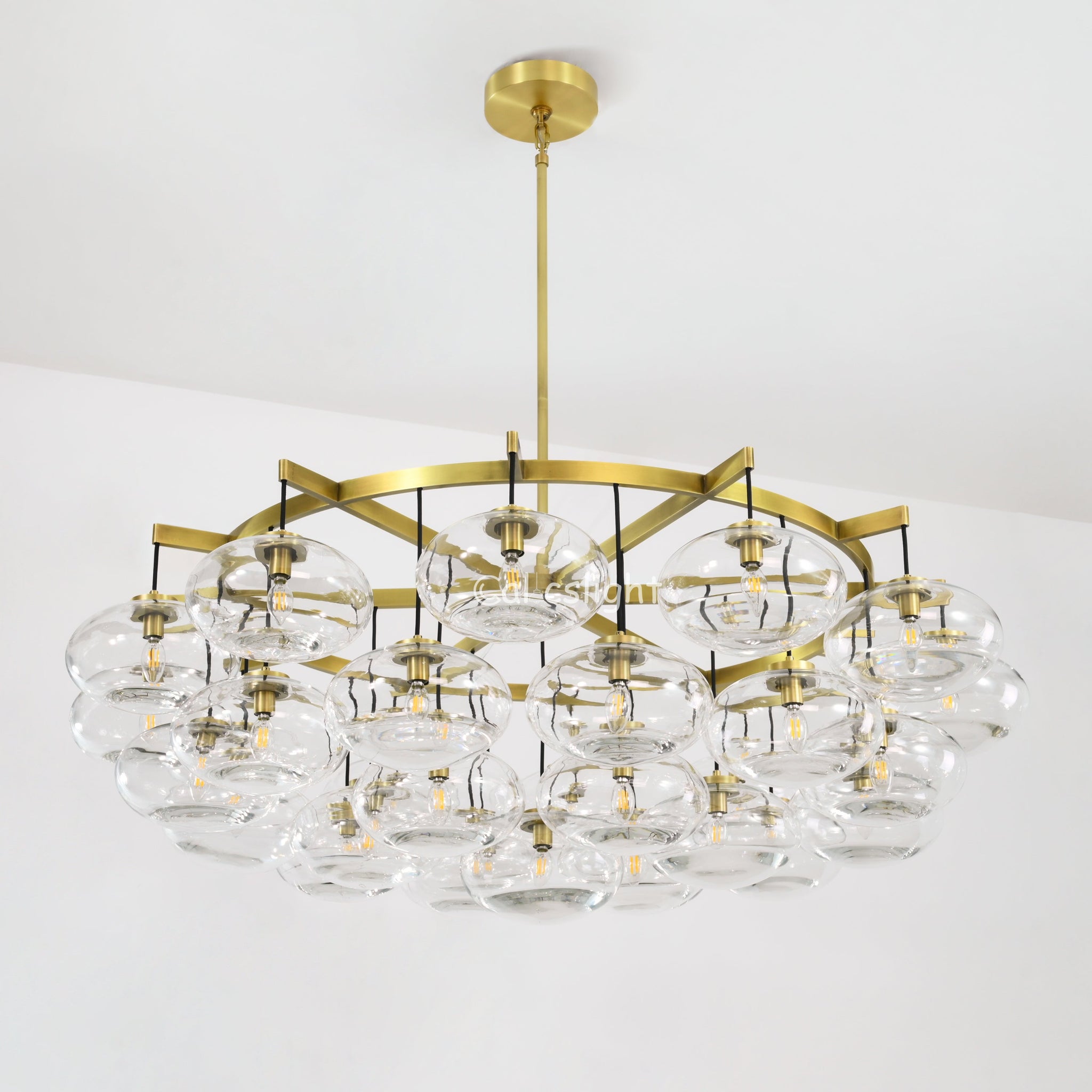 Cabrelle Glass Round Chandelier 60"