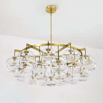 Cabrelle Glass Round Chandelier 60"