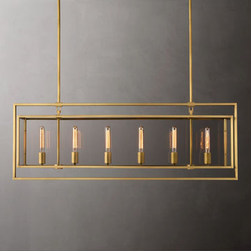 Baker Rectangular Chandelier 54"