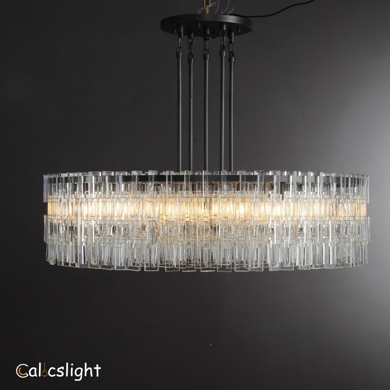 Marvella K9 Crystal Round Chandelier 60"