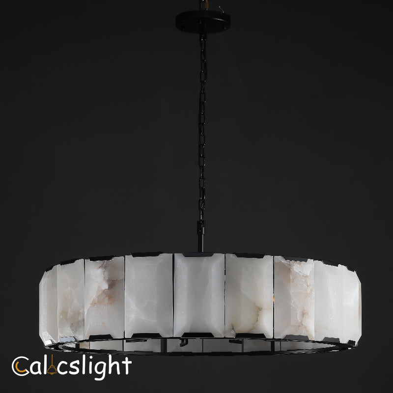 Holliy Calcite Round Chandelier D 43"