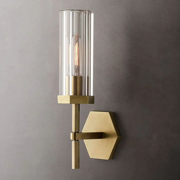 Lambrey Short Bathroom Glass Wall Sconce