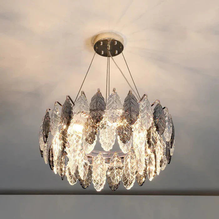 Serene Leaf Ring Chandelier 32"