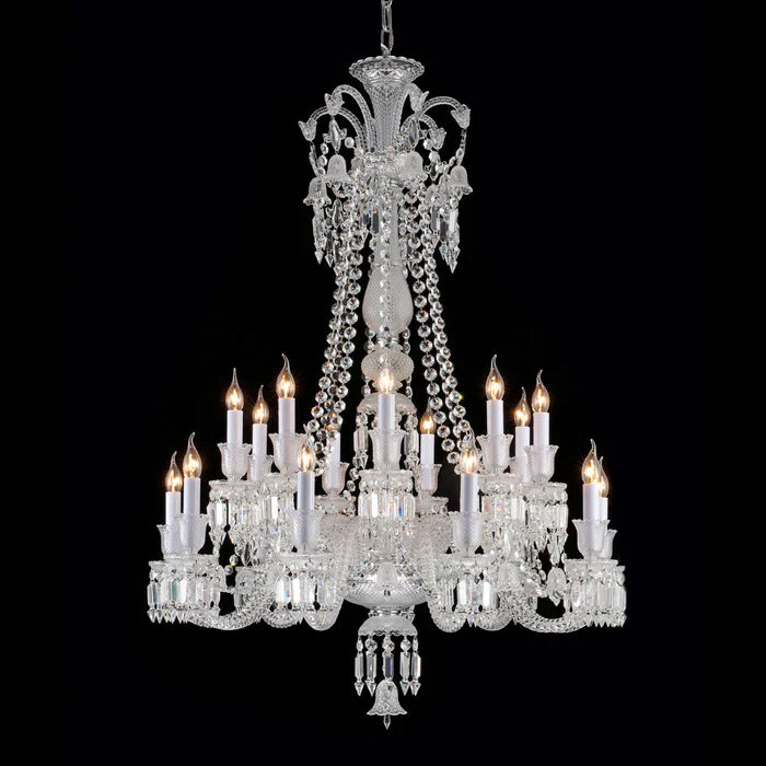 Long Neck Zenith Bacara Crystal Chandelier