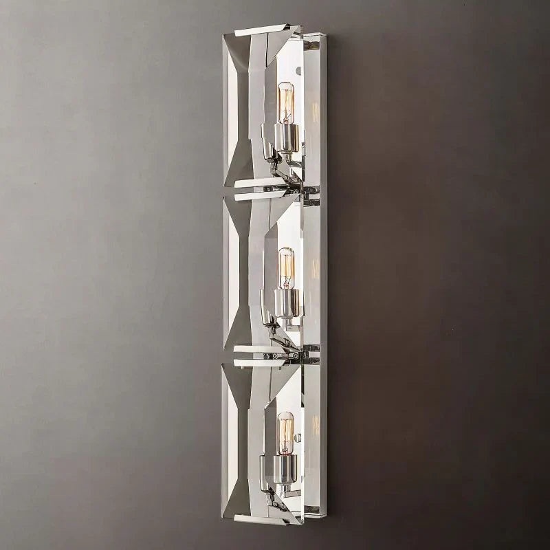 Holliy Crystal Triple Wall Sconce H 32"