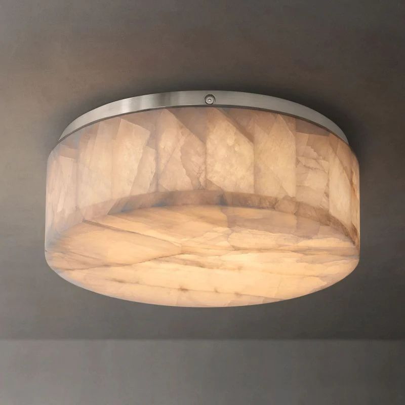 Raines Alabaster Calcite Round Flushmount