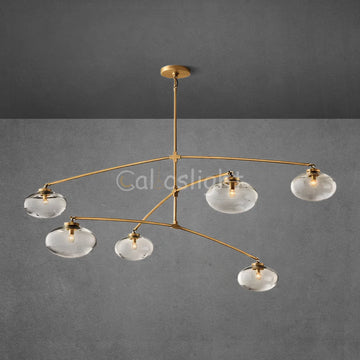 Cabrelle Clear Glass Mobile Round Chandelier 48" 60" 72"