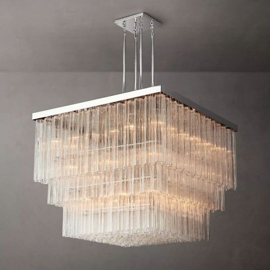 Cirro Glass Square Chandelier 45"