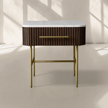 Finnley End Table with Drawer in Mocha
