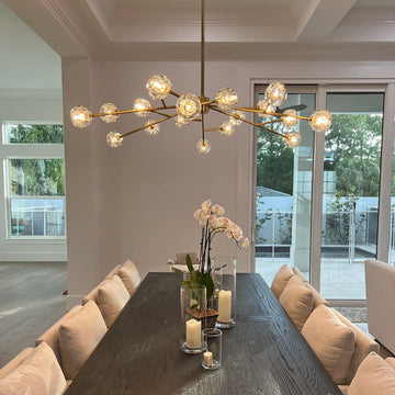 Bille De Crystal Ball Round Chandelier 60"