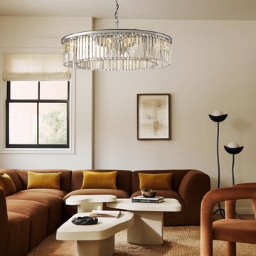 Reis Crystal Round Chandelier 43"
