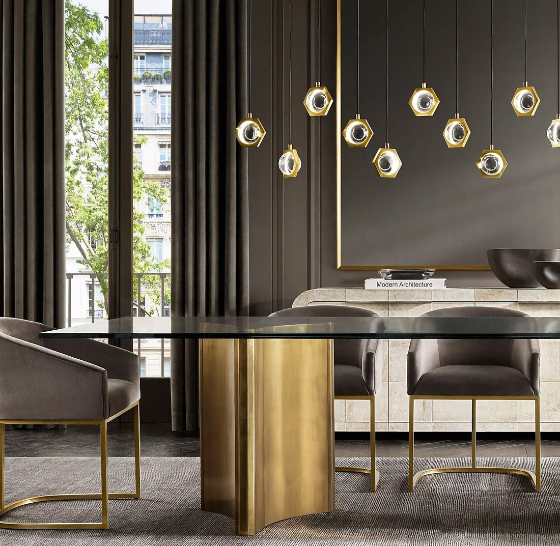 Elegant Linear Chandelier W 72"