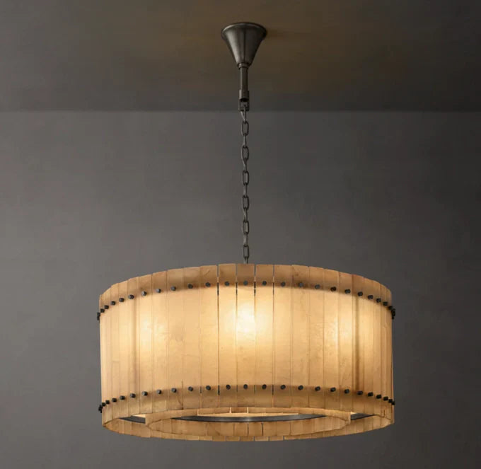 Marcus Alabaster Round Chandelier 37"