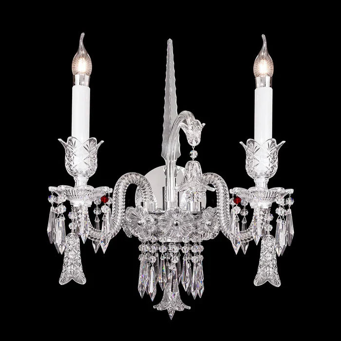 Elegance Candle Bacara Crystal Wall Sconce With Bell