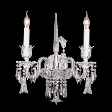 Elegance Candle Bacara Crystal Wall Sconce With Bell