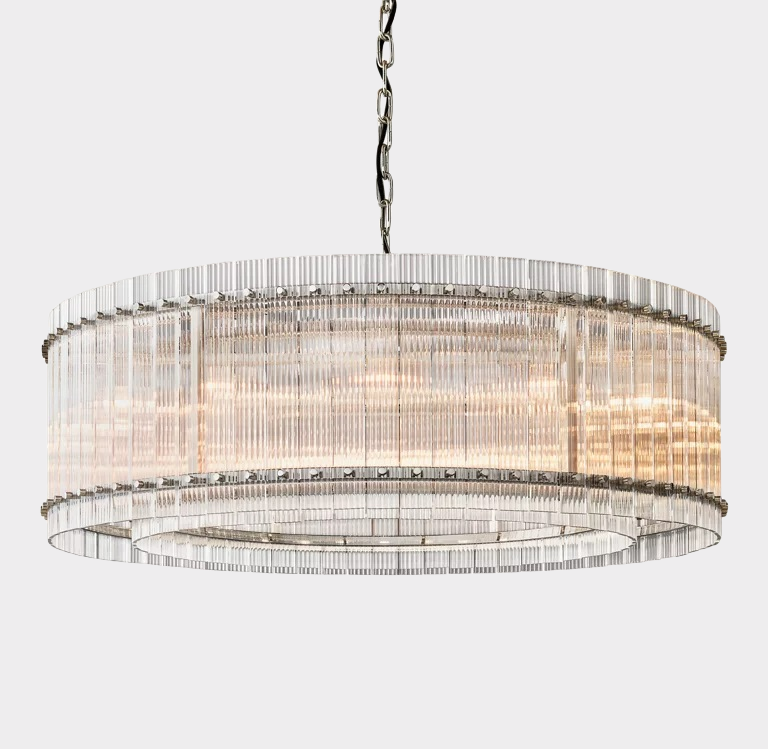 Marcus Glass Round Chandelier 48"
