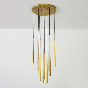 Aureline Brass Round Chandelier 18"