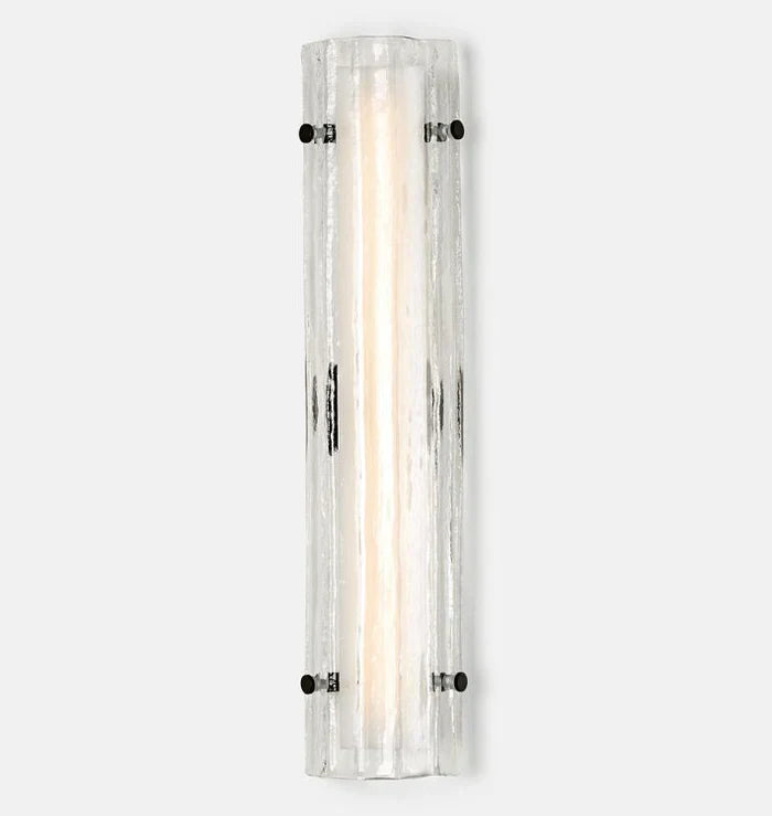 Willamette 28″ LED Clear Fluted Glass Wall Sconce