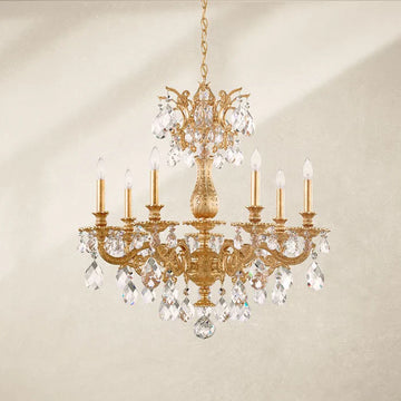Traditional Crystal  5677 Milano 7-lt 27" Chandelier